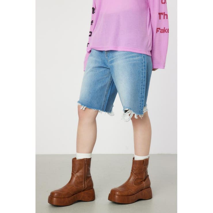 ダメージDENIM バミューダパンツ | RODEO CROWNS WIDE BOWL | 詳細画像11 