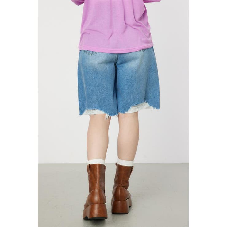 ダメージDENIM バミューダパンツ | RODEO CROWNS WIDE BOWL | 詳細画像13 