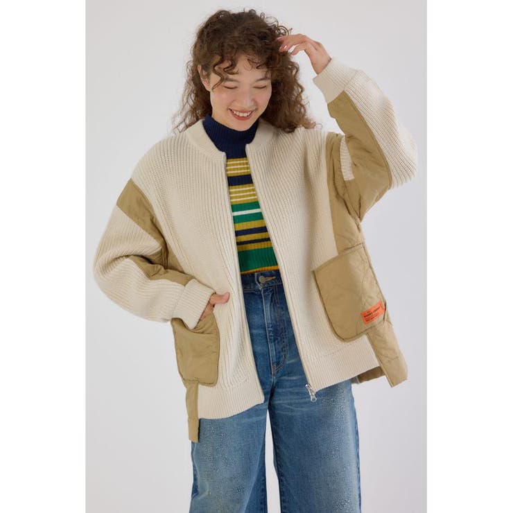 キルトドッキングニットブルゾン | RODEO CROWNS WIDE BOWL | 詳細画像2 