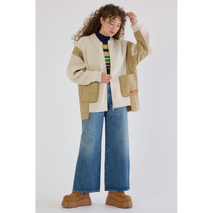 キルトドッキングニットブルゾン | RODEO CROWNS WIDE BOWL | 詳細画像5 