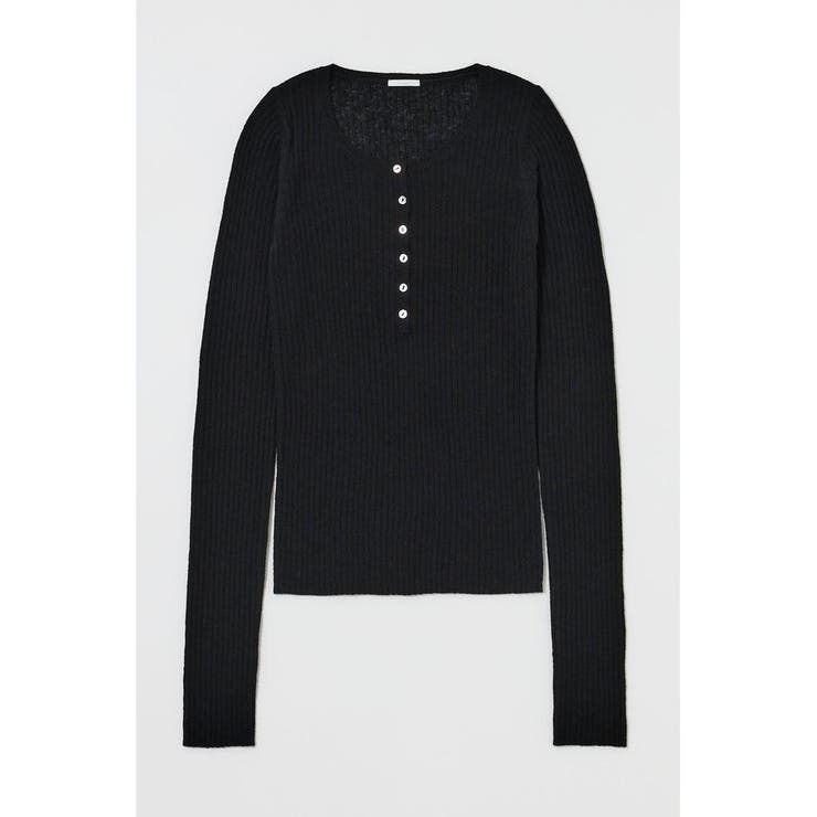 SHEER HENRY NECK ニットトップス | MOUSSY OUTLET | 詳細画像12 