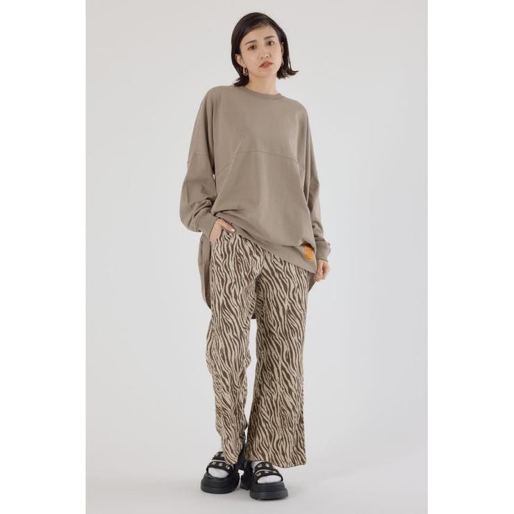 アソートパターンプリーツリラックスパンツ[品番：BJLW0030708