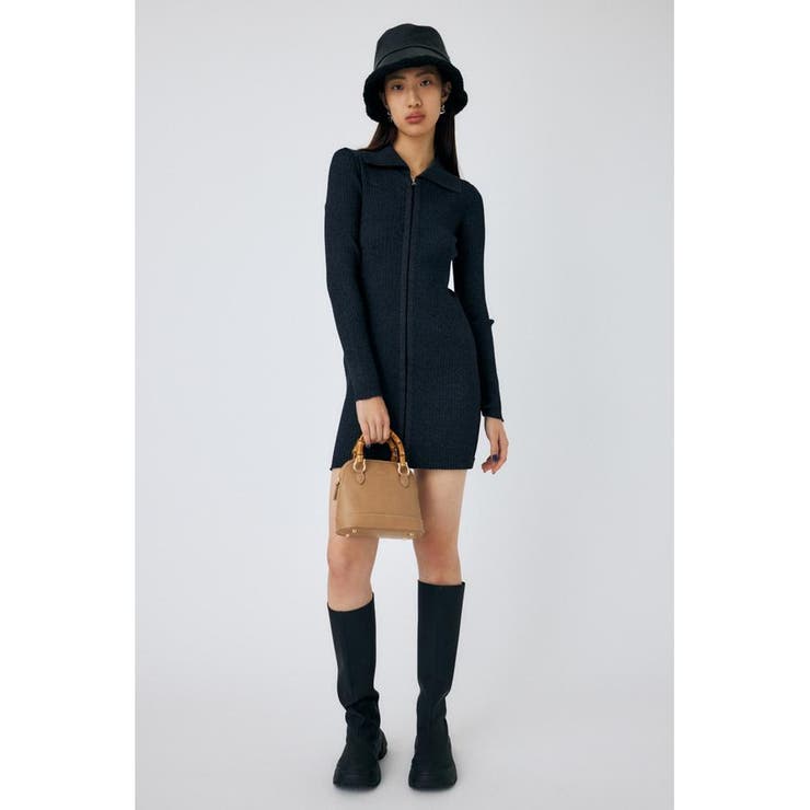 ZIP UP LS MINI ドレス | MOUSSY OUTLET | 詳細画像1 