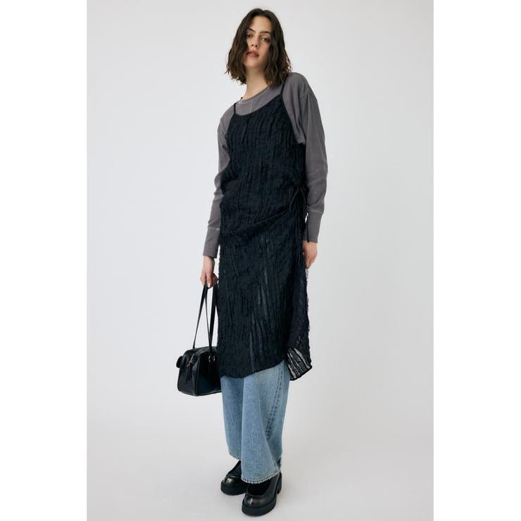 BLK | SHEER FRILL キャミドレス | MOUSSY OUTLET
