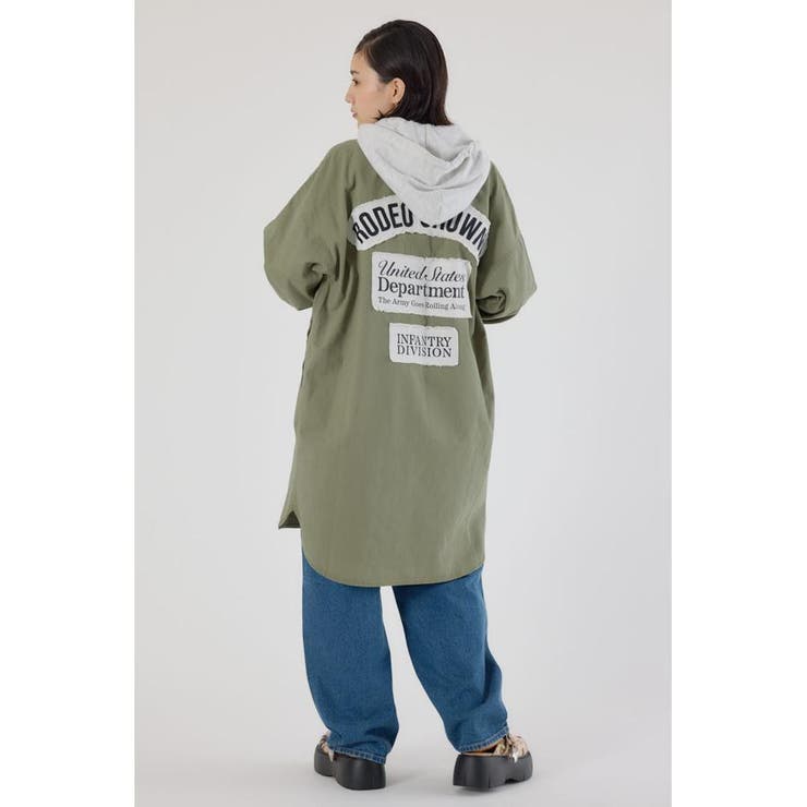 KHA | フード付きロゴシャツワンピース | RODEO CROWNS WIDE BOWL