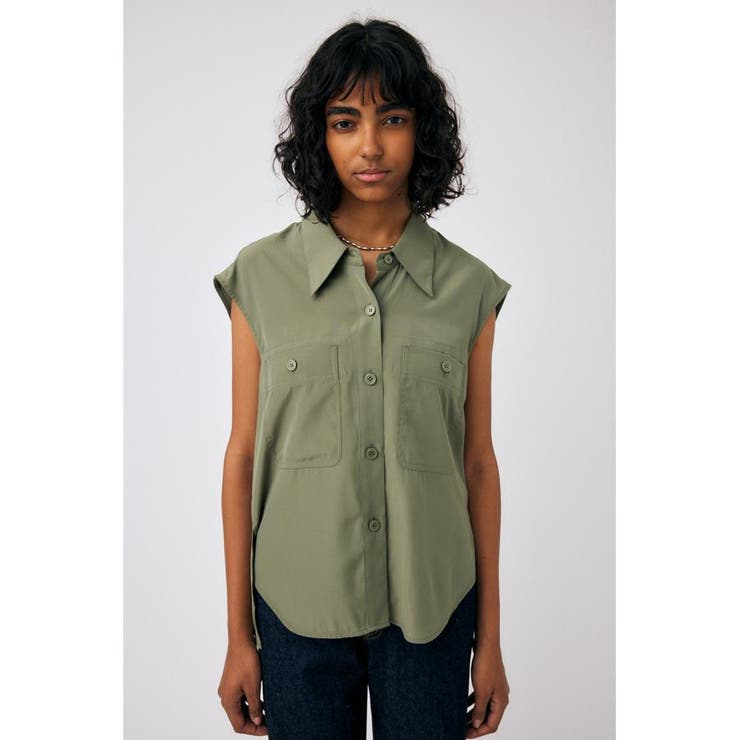 KHA | BACK OPEN SHIRT ベスト | MOUSSY OUTLET