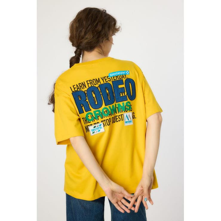 YEL | Overlap デニムアップリケTシャツ | RODEO CROWNS WIDE BOWL