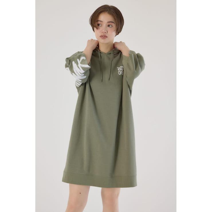 Right shoulder LOGOパーカーワンピース | RODEO CROWNS WIDE BOWL | 詳細画像16 