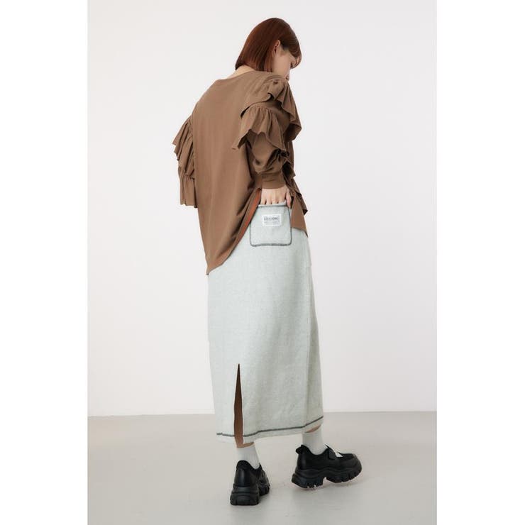 スウェットライクカラーステッチニットスカート | RODEO CROWNS WIDE BOWL | 詳細画像28 