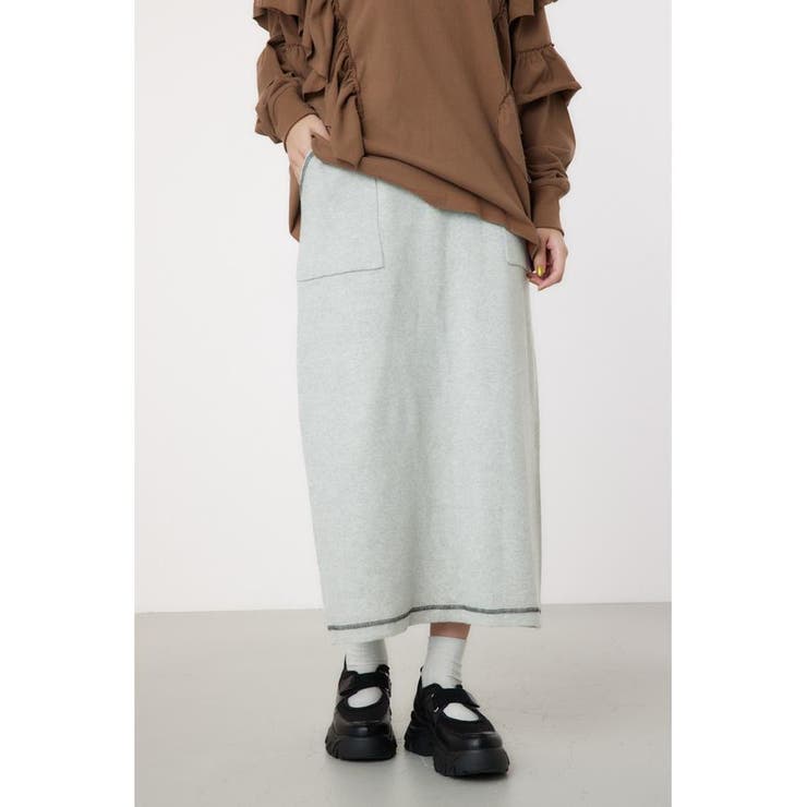 スウェットライクカラーステッチニットスカート | RODEO CROWNS WIDE BOWL | 詳細画像24 