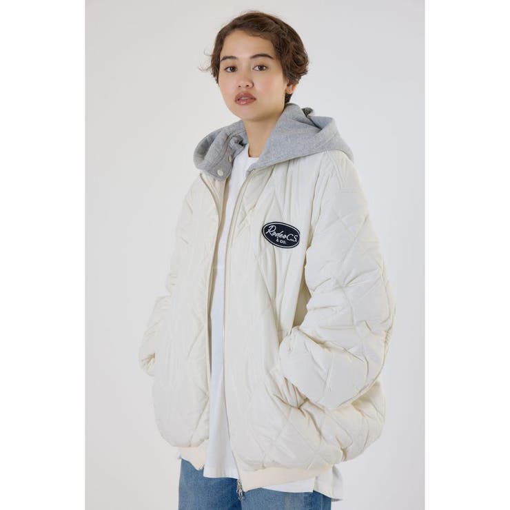 O/WHT1 | キルティングフードブルゾン | RODEO CROWNS WIDE BOWL