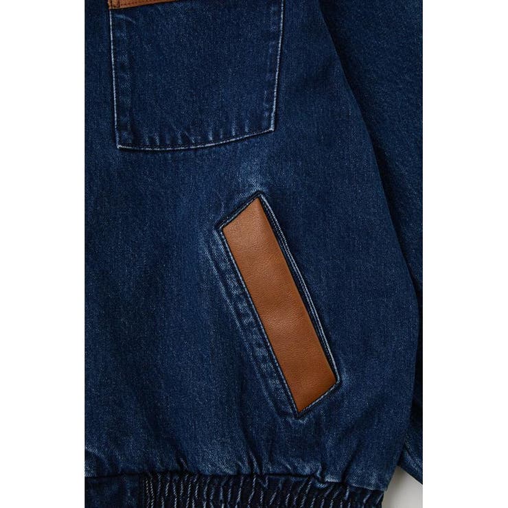F／LEATHER COLLAR DENIM ジャケット[品番：BJLW0021193]｜MOUSSY 