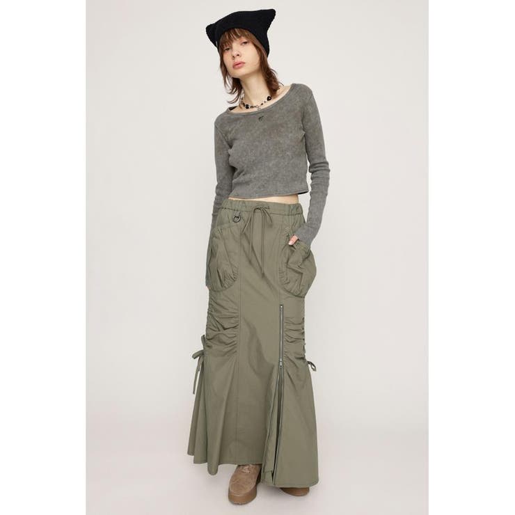 OPEN ZIP MERMAID CARGO スカート | SLY OUTLET | 詳細画像20 