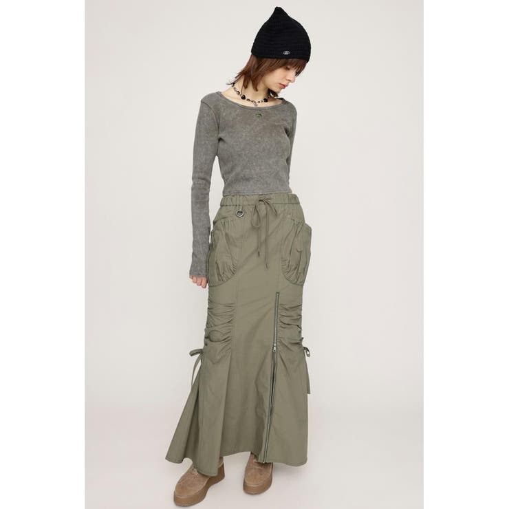 OPEN ZIP MERMAID CARGO スカート | SLY OUTLET | 詳細画像21 