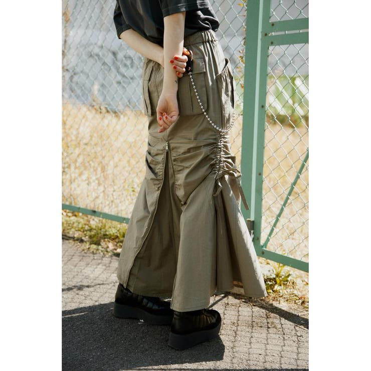 OPEN ZIP MERMAID CARGO スカート | SLY OUTLET | 詳細画像38 