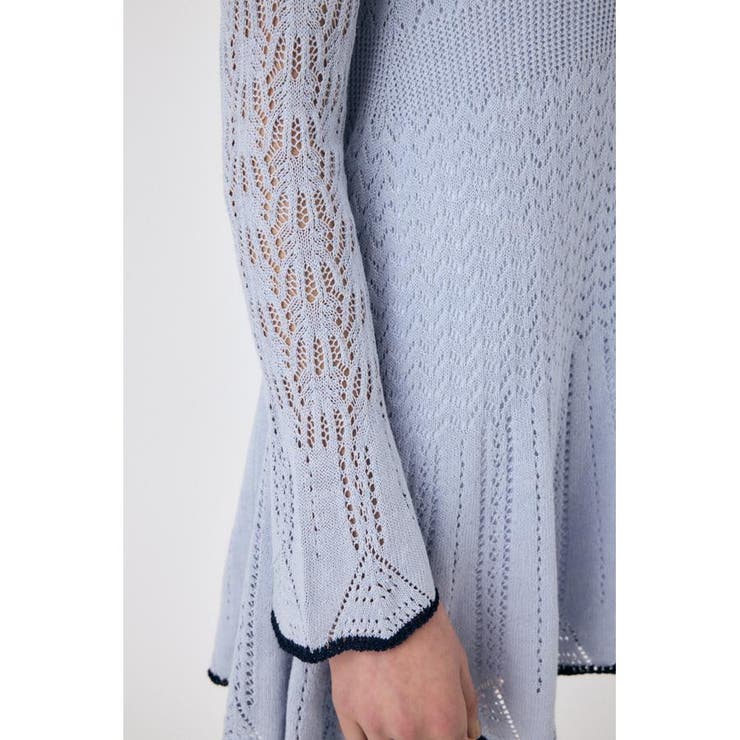 EYELET LACE KNIT ミニドレス | MOUSSY OUTLET | 詳細画像25 