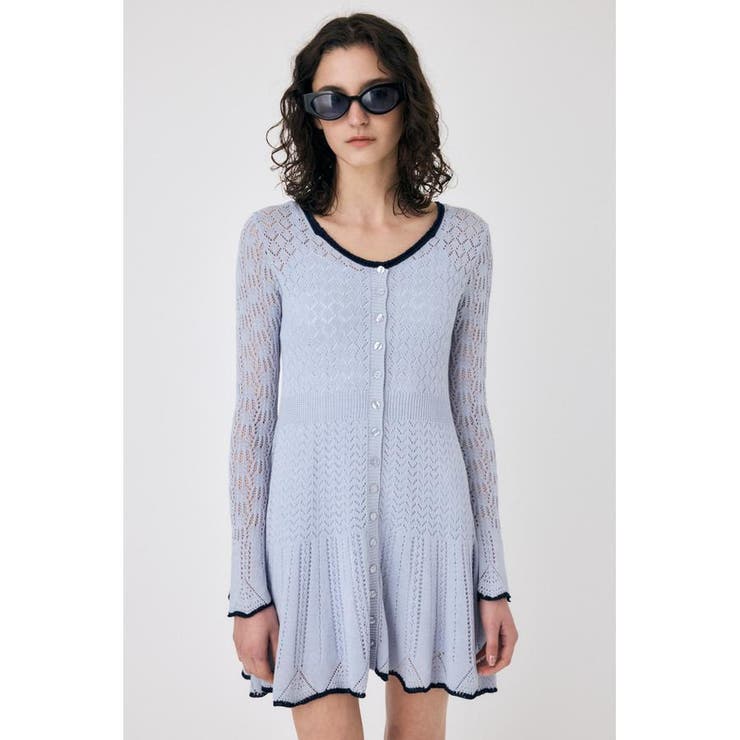 EYELET LACE KNIT ミニドレス | MOUSSY OUTLET | 詳細画像20 
