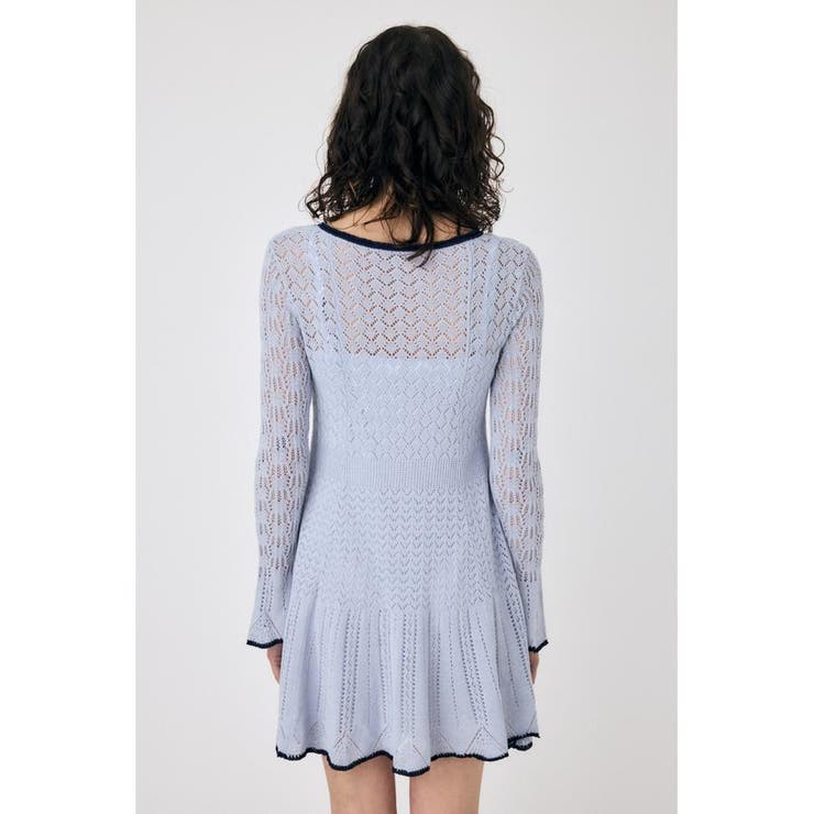 EYELET LACE KNIT ミニドレス | MOUSSY OUTLET | 詳細画像22 