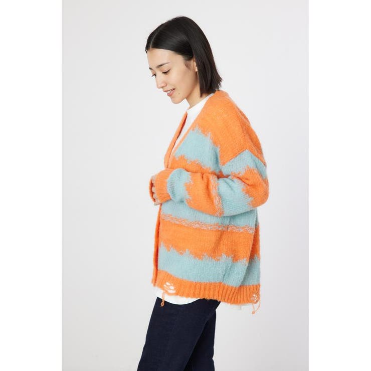 Grunge Border Knit カーディガン | RODEO CROWNS WIDE BOWL | 詳細画像8 