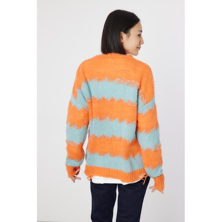 Grunge Border Knit カーディガン | RODEO CROWNS WIDE BOWL | 詳細画像9 