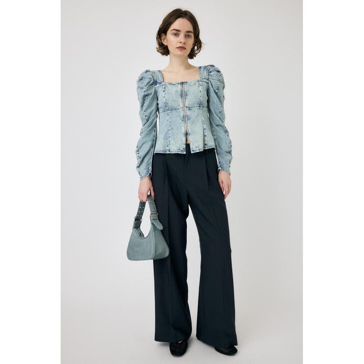 AGING DENIM BUSTIER ブラウス | MOUSSY OUTLET | 詳細画像10 