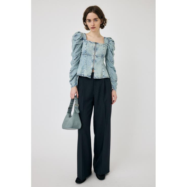 AGING DENIM BUSTIER ブラウス | MOUSSY OUTLET | 詳細画像11 