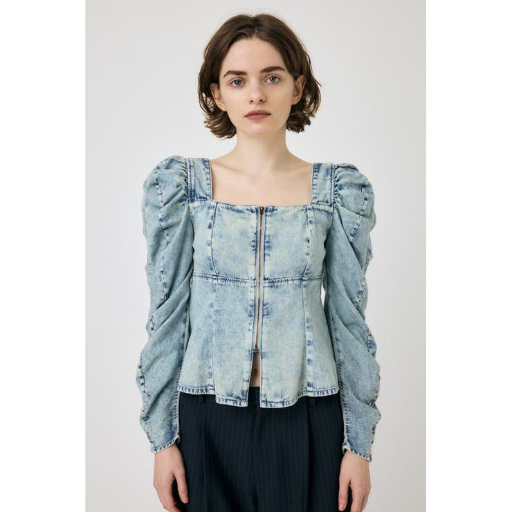 AGING DENIM BUSTIER ブラウス | MOUSSY OUTLET | 詳細画像13 