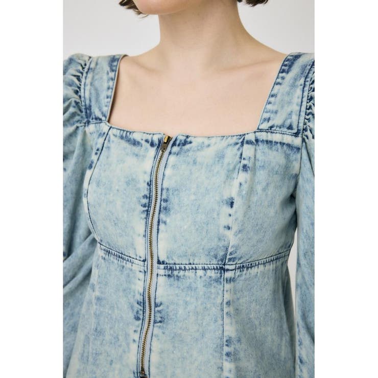 AGING DENIM BUSTIER ブラウス | MOUSSY OUTLET | 詳細画像16 
