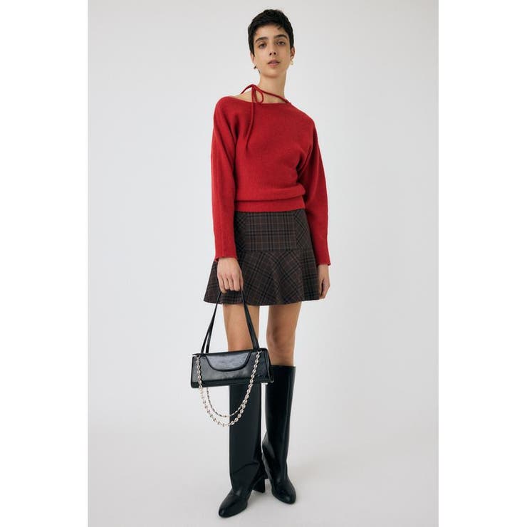 柄BRN5 | RANDOM CHECK ミニスカート | MOUSSY OUTLET