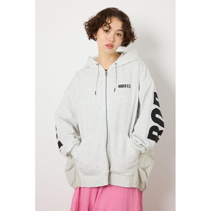 L/T.GRY1 | ドッキングロゴZIPパーカー | RODEO CROWNS WIDE BOWL