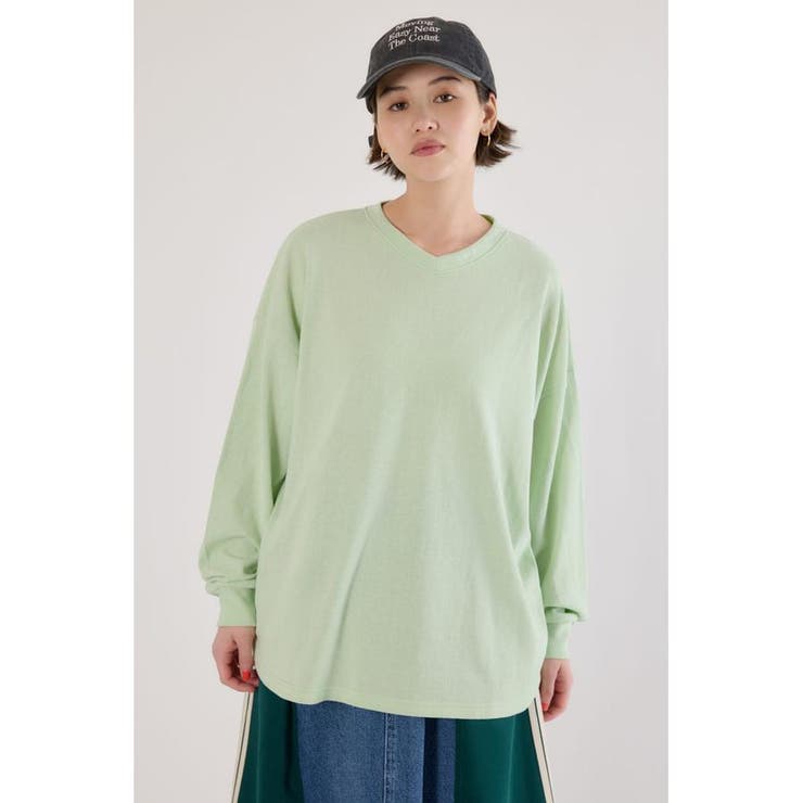 梨地VネックロングスリーブTシャツ | RODEO CROWNS WIDE BOWL | 詳細画像14 