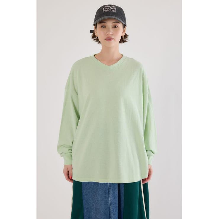 梨地VネックロングスリーブTシャツ | RODEO CROWNS WIDE BOWL | 詳細画像18 