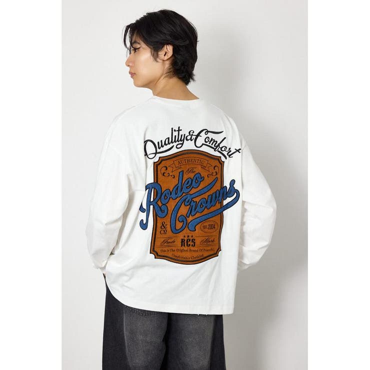 WHT | シールドロゴロングスリーブTシャツ | RODEO CROWNS WIDE BOWL