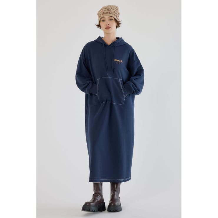 NVY | RCSカラーステッチパーカーワンピース | RODEO CROWNS WIDE BOWL