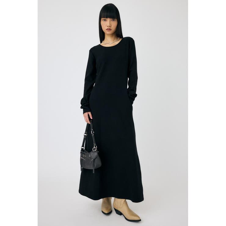 BLK | BACK OPEN マキシドレス | MOUSSY OUTLET