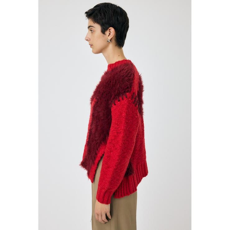 INTARSIA SLIT セーター | MOUSSY OUTLET | 詳細画像12 