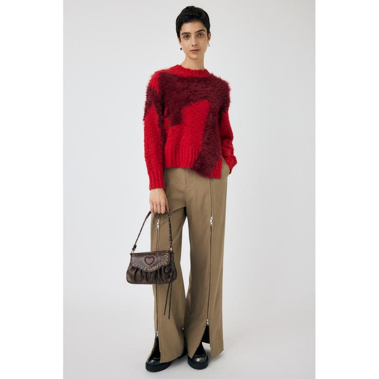 INTARSIA SLIT セーター | MOUSSY OUTLET | 詳細画像7 