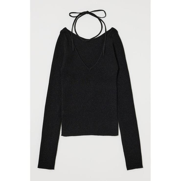 BLK | GLITTER TIE KNIT トップス | MOUSSY OUTLET