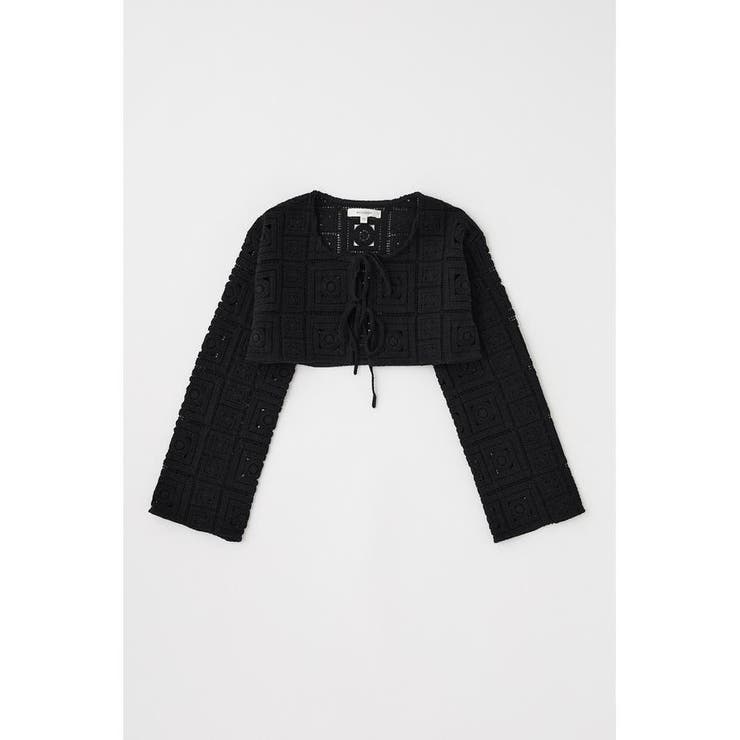 BLK | CROCHET カーディガン | MOUSSY OUTLET