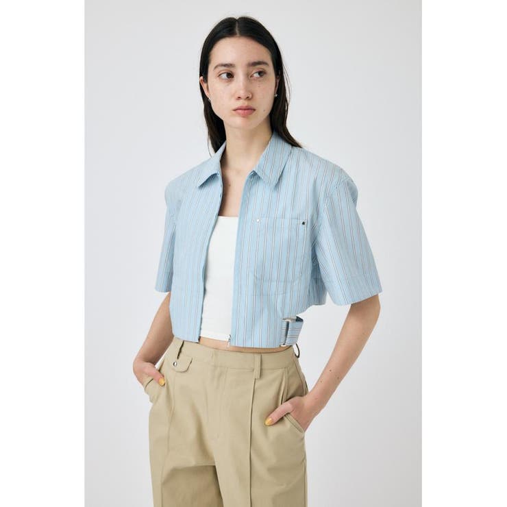 CROPPED BELTED シャツ | MOUSSY OUTLET | 詳細画像10 