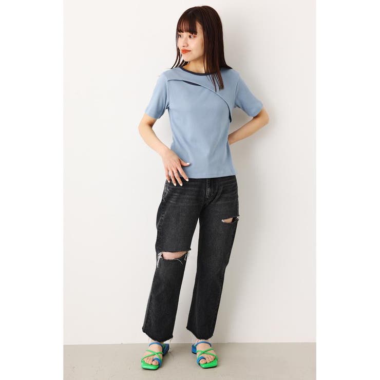 L/BLU1 | 2way リブトップス | RODEO CROWNS WIDE BOWL