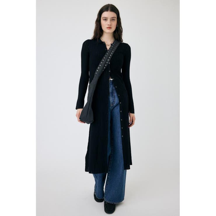 BLK | SHEER LONG カーディガン | MOUSSY OUTLET