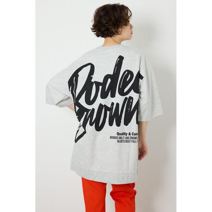 L/T.GRY1 | ペイントロゴハーフスリーブワンピース | RODEO CROWNS WIDE BOWL