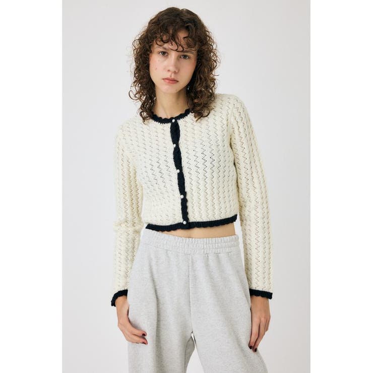 O/WHT1 | GLITTER ニットカーディガン | MOUSSY OUTLET