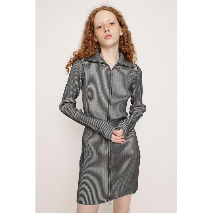 FRONT ZIP BI COLOR ショートワンピース | SLY OUTLET | 詳細画像14 