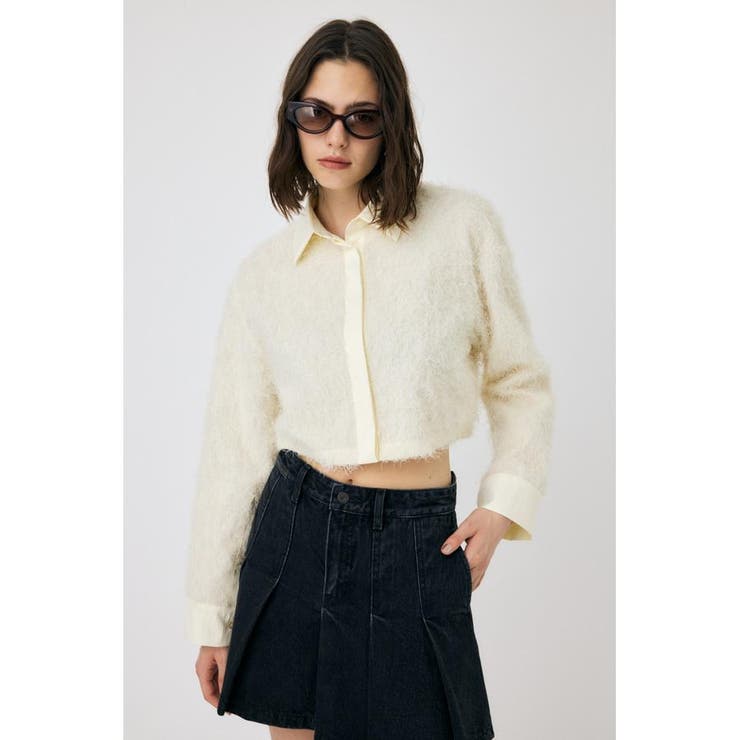 O/WHT1 | FRINGE CROPPED シャツ | MOUSSY OUTLET