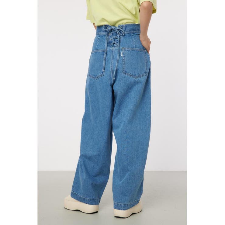 BLU | バッグレースアップパンツ | RODEO CROWNS WIDE BOWL