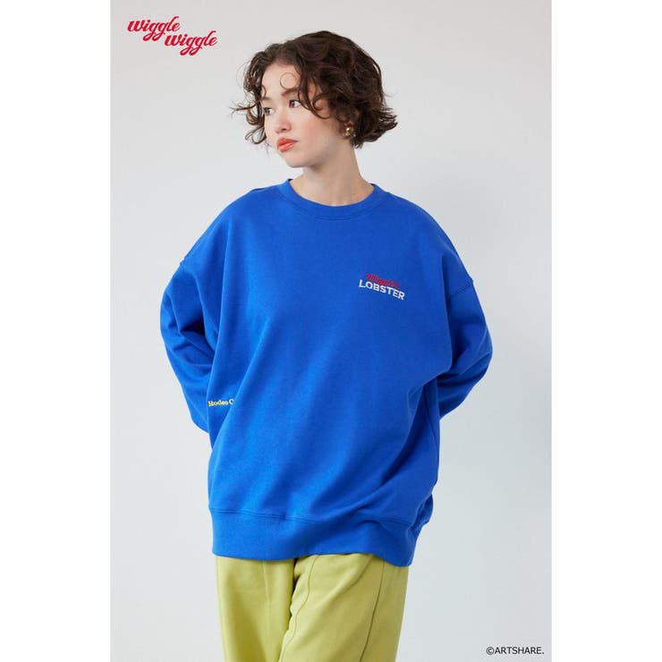 BLU | (wiggle wiggle)モチーフスウェットトップス | RODEO CROWNS WIDE BOWL