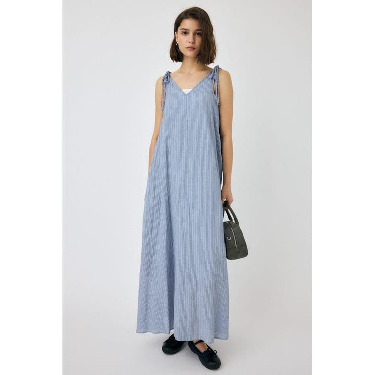 L/BLU1 | SHEER GINGHAM キャミドレス | MOUSSY OUTLET