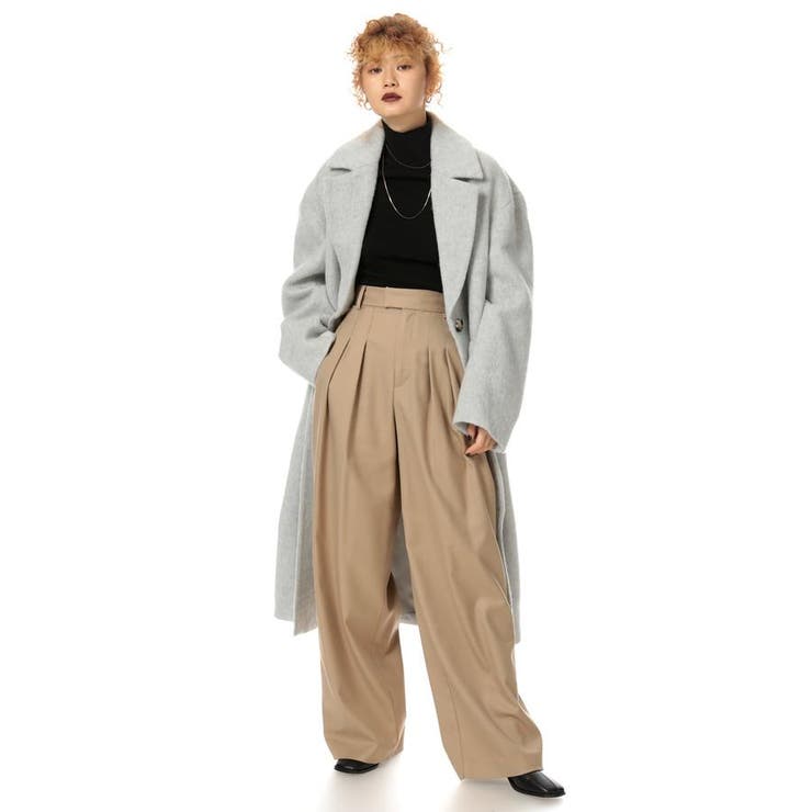 SLY スライ　美品AIRY WOOL SHAGGY ロングコート　モヘアウール AIRY WOOL SHAGGY LONG コート[品番：BJLW0020491]｜SLY OUTLET